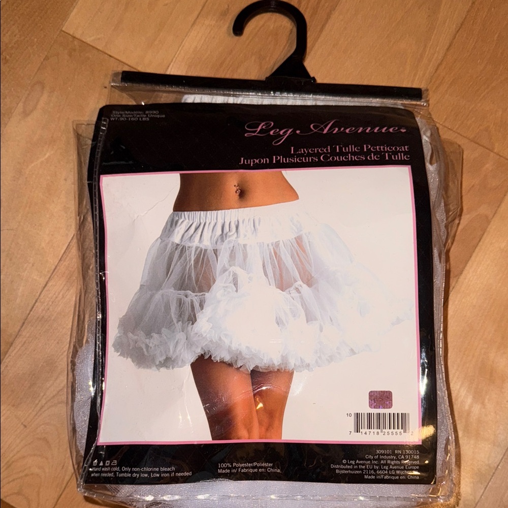 Leg Avenue White Tulle Petticoat